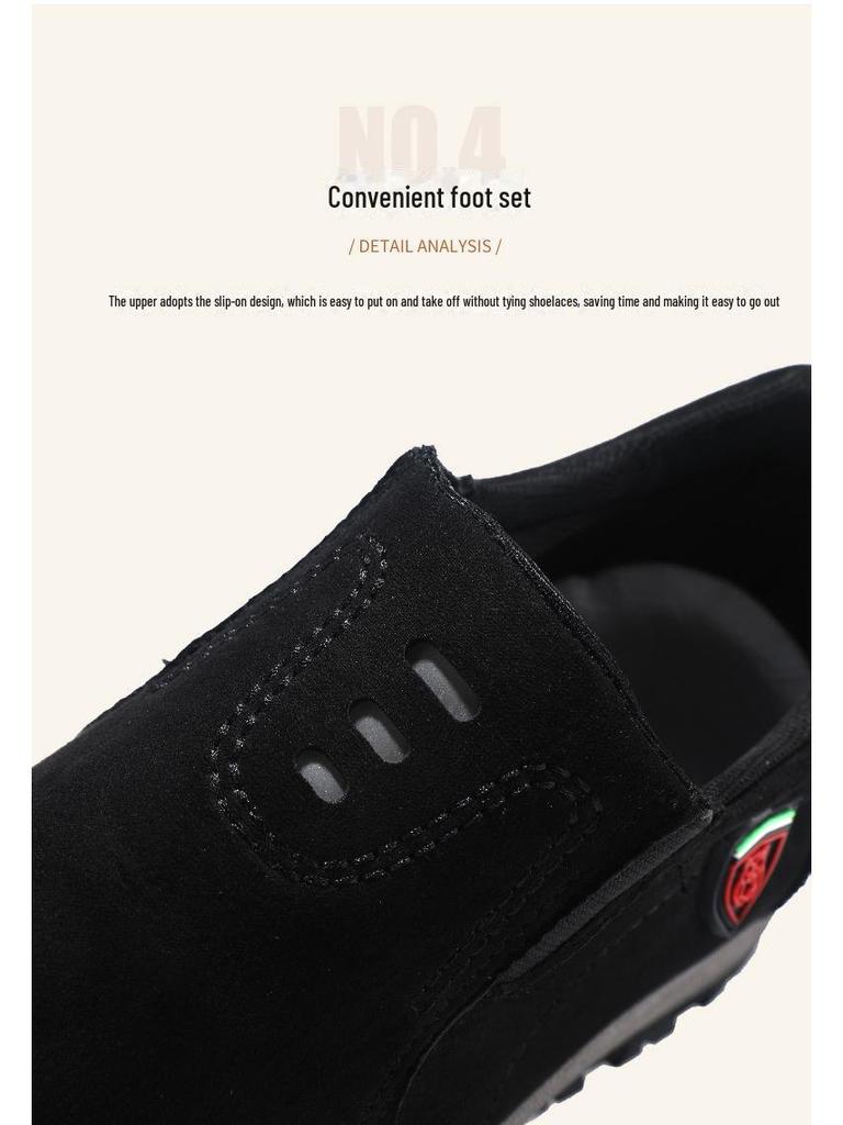 Men's Korean Style Casual Slip-On Shoes - Breathable, Trendy, Large Size