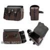 A Pair Motorcycle Saddlebags Retro Brown PU Leather Throwover Saddlebags Side Bag Motorcyclist Saddle Bag Motobike Accessories