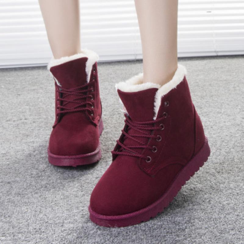 Autumn and Winter New Snow Boots Women's Martin Short Boots Foreign Trade Large Size Cotton Shoes Students Warm Velvet Shoes
