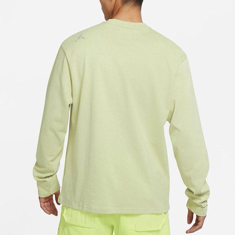 Jordan Spliced Pocket Reflective Print Crew Neck T-Shirt Men Tops Light-Green DN2050-371