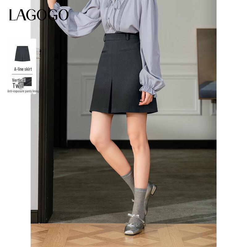LAGOGO Women s Pleated A-Line Mini Skirt M