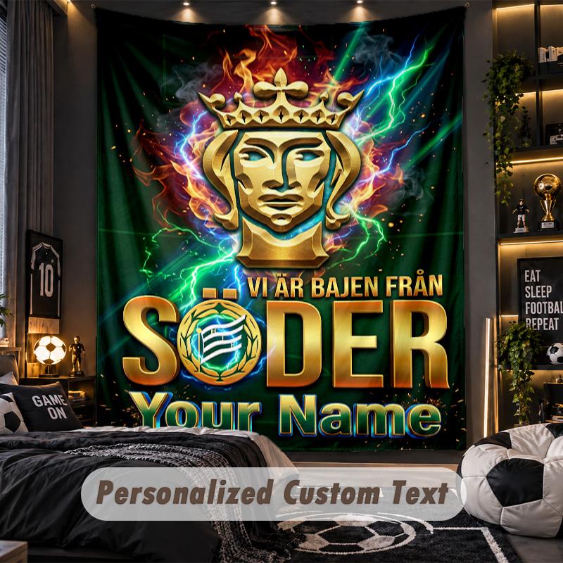 TapestryHammarby Custom Name Text Personalized Wall Hanging Tapestry Home Wall Decor