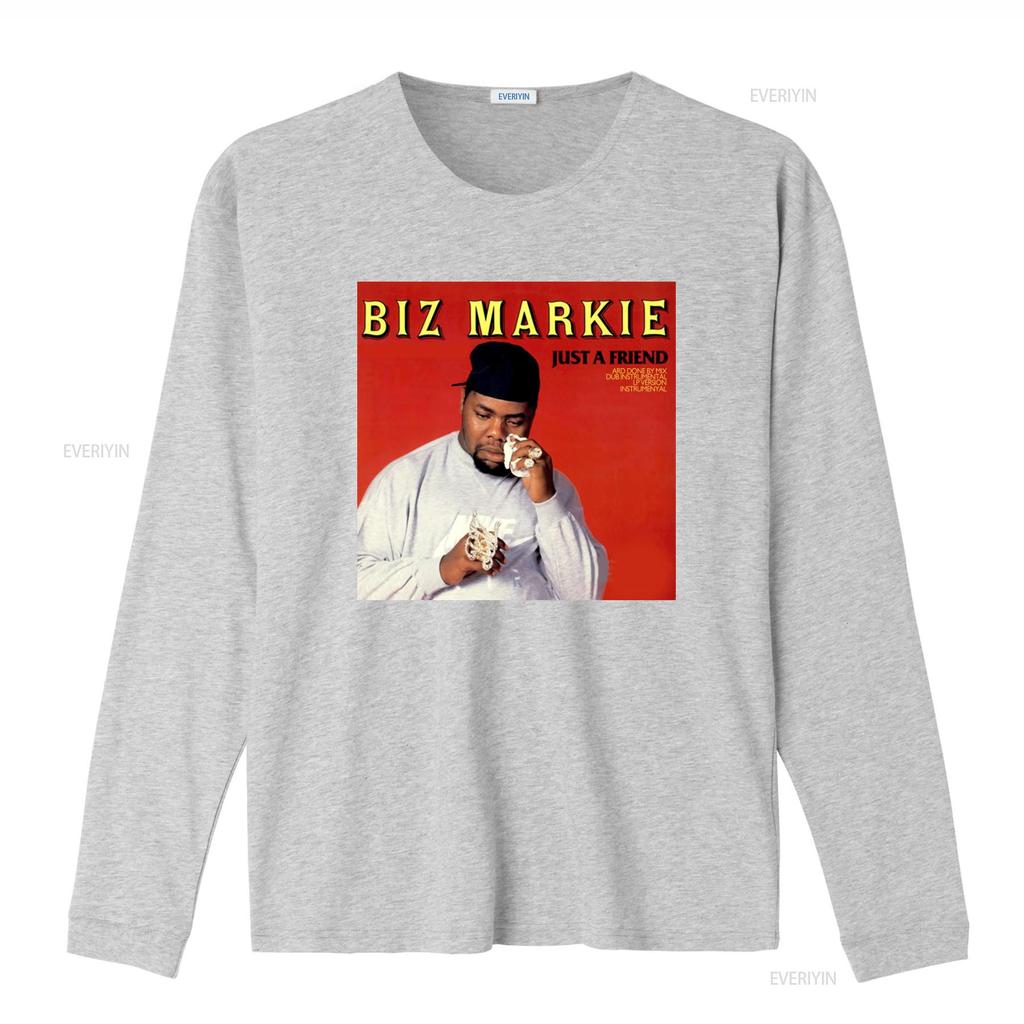 Biz Markie Just A Friend Print Hip Hop Style T Shirt For Men vintage Washed Breathable Stretched fashion Casual homme Unisex