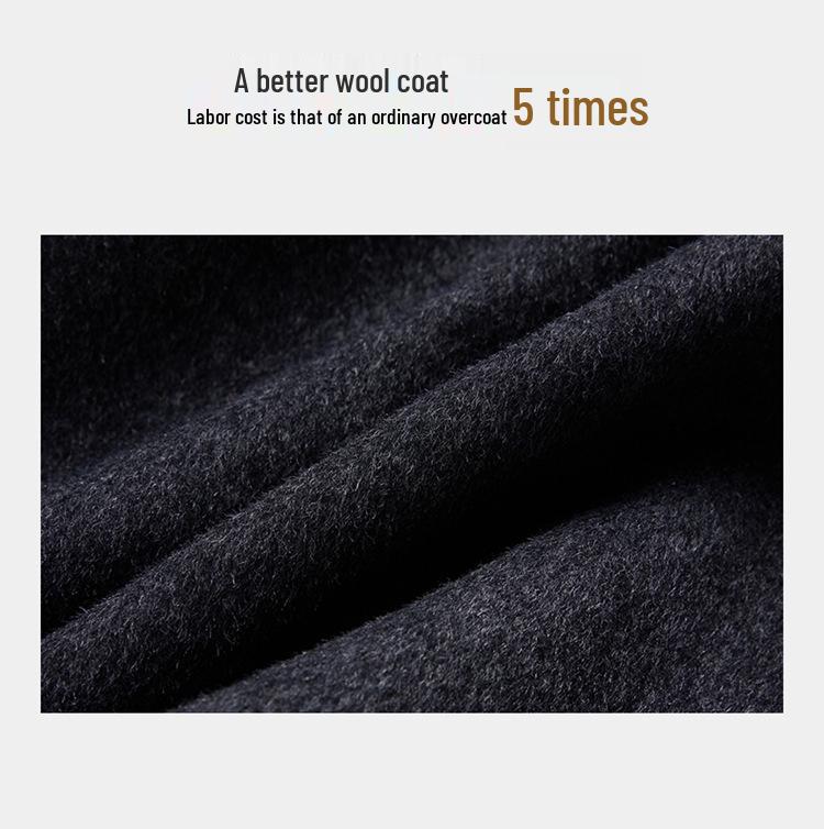 Women's Elegant Double-Sided Wool Coat with Notched Lapel, Perfect for Autumn/Winter