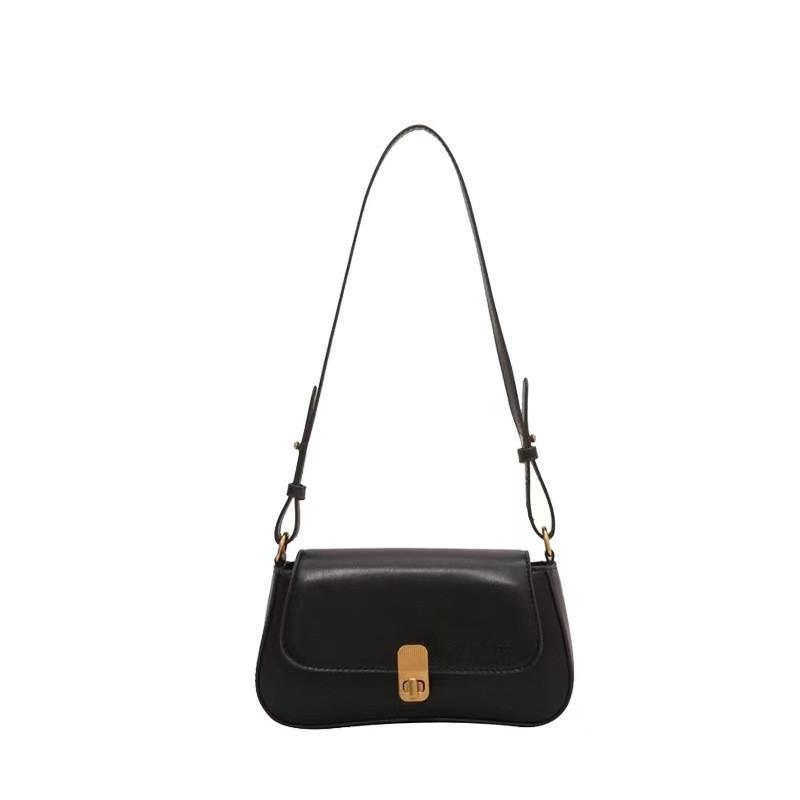 IELGY Черная текстурированная сумка Baguette подмышки премиум-класса — фото 6