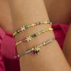Bracelet - Luxenter - Papillon - Argent 925 - Or Jaune 18K - Cristal Vert