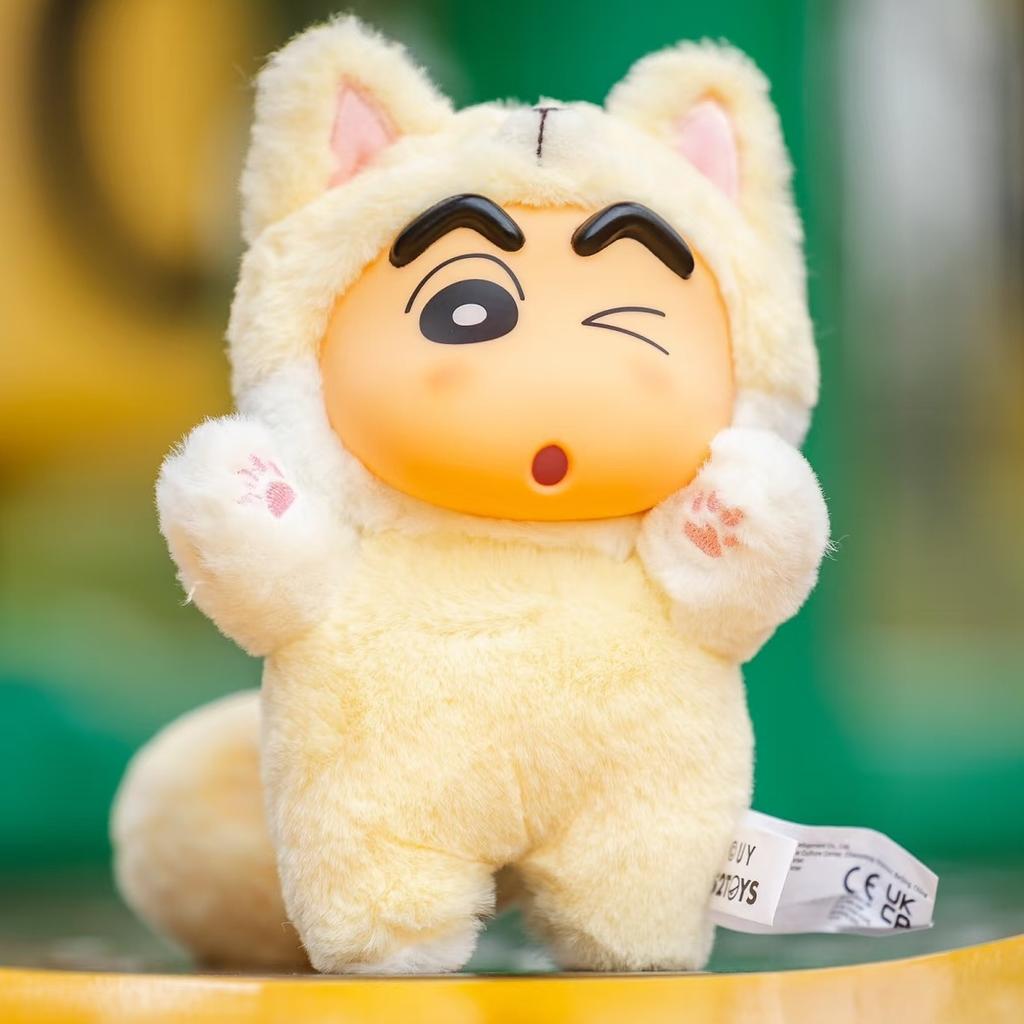 52toys Crayon Shin-Chan Big Tail Vinyl Face Plush Blind Box Children Cute Gift Backpack Pendant Handmade Jewelry Doll Figurine