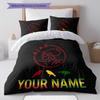 AFC Ajax Custom Name Pattern Bedding,Quilt Set Quilt Cover Pillowcase Home Birthday Gift(1 * Duvet Cover + 2 * Pillowcase, Without Core)