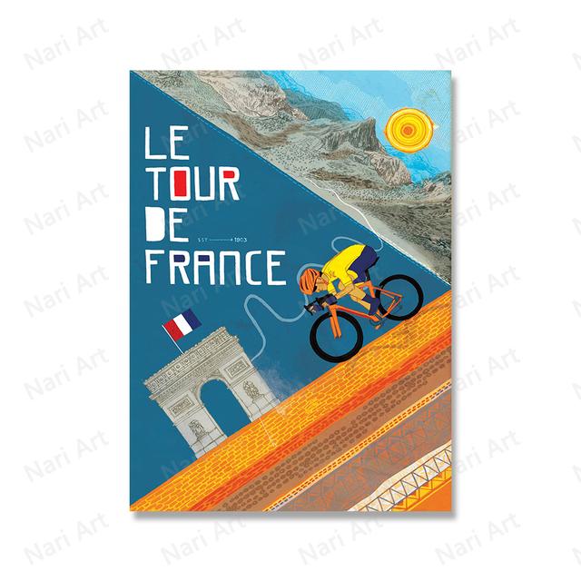 

Велосипедная гонка Велосипедная спортивная настенная живопись маслом Скандинавский плакат и гравюра Классический памятник Изображение 21cm×30cm NoFrame