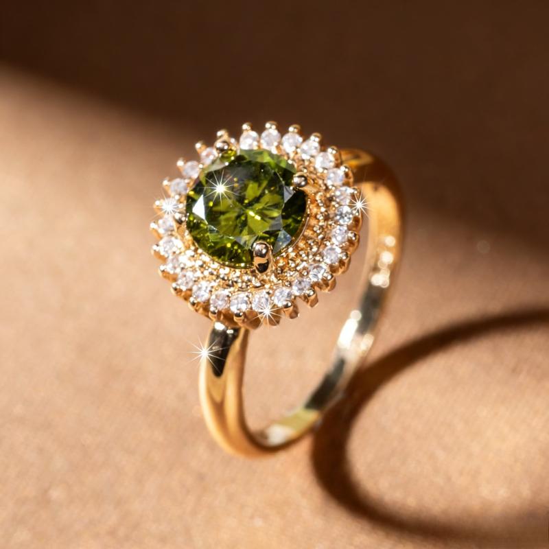 1PC Women's Fashion Personalized Ring-Alloy material inlaid with synthetic zircon, creative design-Exquisite, elegant, and beautiful jewelry-Suitable