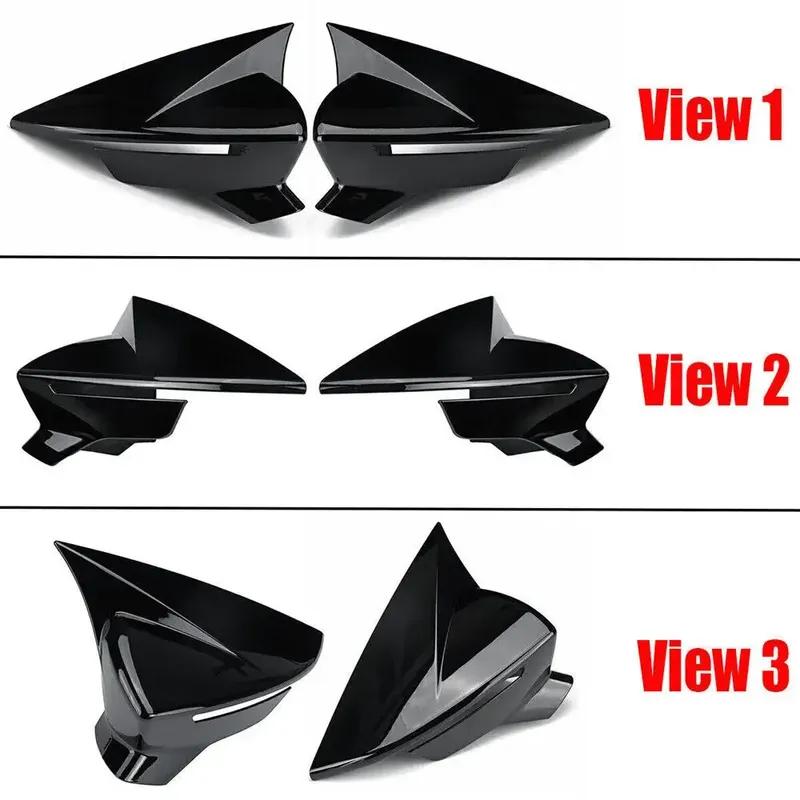 For SEAT LEON MK3 5F 2013- IBIZA MK5 2017- Car Rearview Side Mirror Cover Wing Cap Exterior Door Trim Adhesive Sticker
