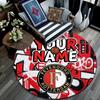 Custom Name,Feyenoord Rotterdam Pattern Round rug,Carpet Rug for Living Room Bedroom Playroom ,Non-slip Floor Mat,Holiday Gifts and Birthday Gifts.