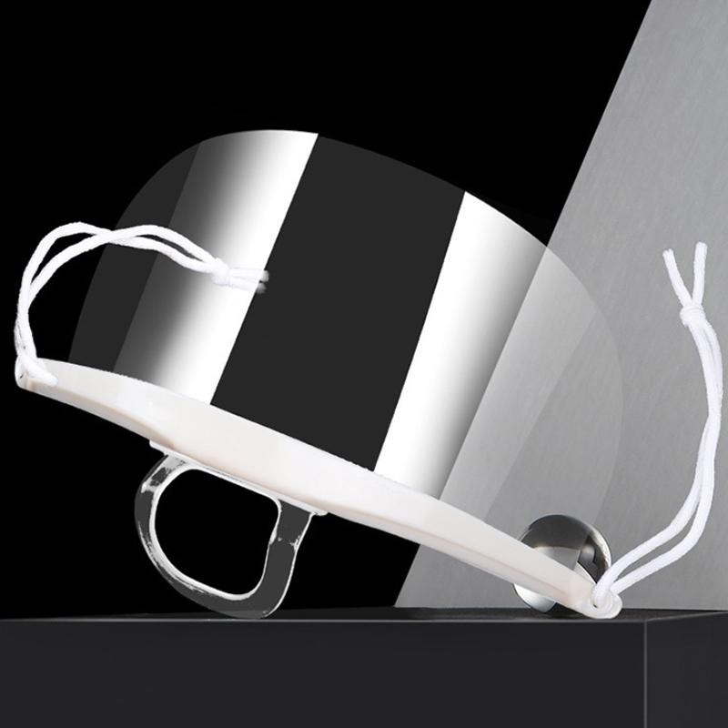 20Pcs Clear Plastic Catering Mask Hotel Beauty Chef Waiter Protective Mask Reusable Visible Splash Proof Mask