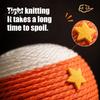 Kitten Hunting Training Ball Cat Scratching Ball Drum Shaped Paper Rope Interactive Claw Grinding Toy Rolling for Indoor Cats To Scratch Pat,
