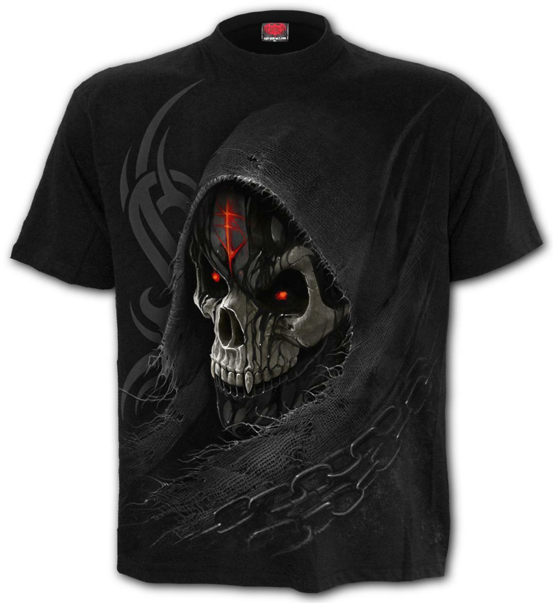 SPIRAL DIRECT DARK DEATH T-shirt DeathMetalSkullSoulsDarkDrippingTees S