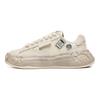 Mihara Yasuhiro X Fila FM-20 Leder Mode Dicke Sohle Lässige Low-Top-Sneaker Damen-Sneaker Beige F12W234207FAG