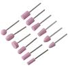 12 Pcs Abrasive Mounted Stone Grinding Wheel Head Quartz Nail Polishing Head Nail Polishing Machine Electric Polishing Head Set