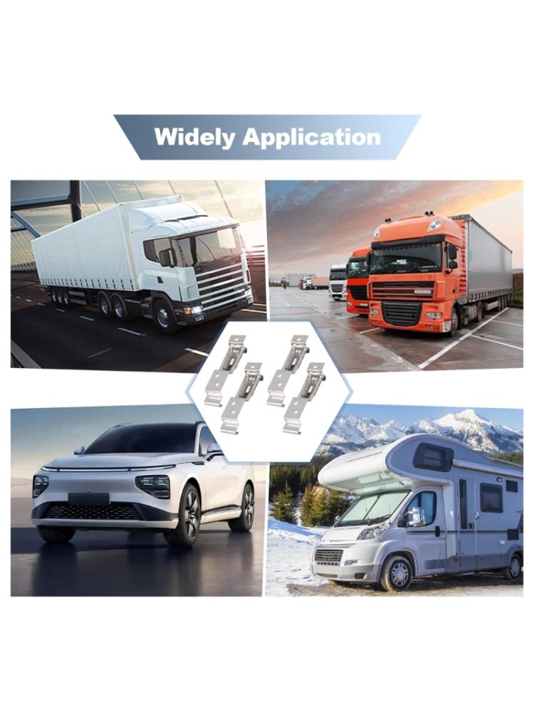 4pcs Adjust License Bracket Set Secure Number Mounts Set Trailer Number Plate Stand Quick Fixing for Trailers Caravans