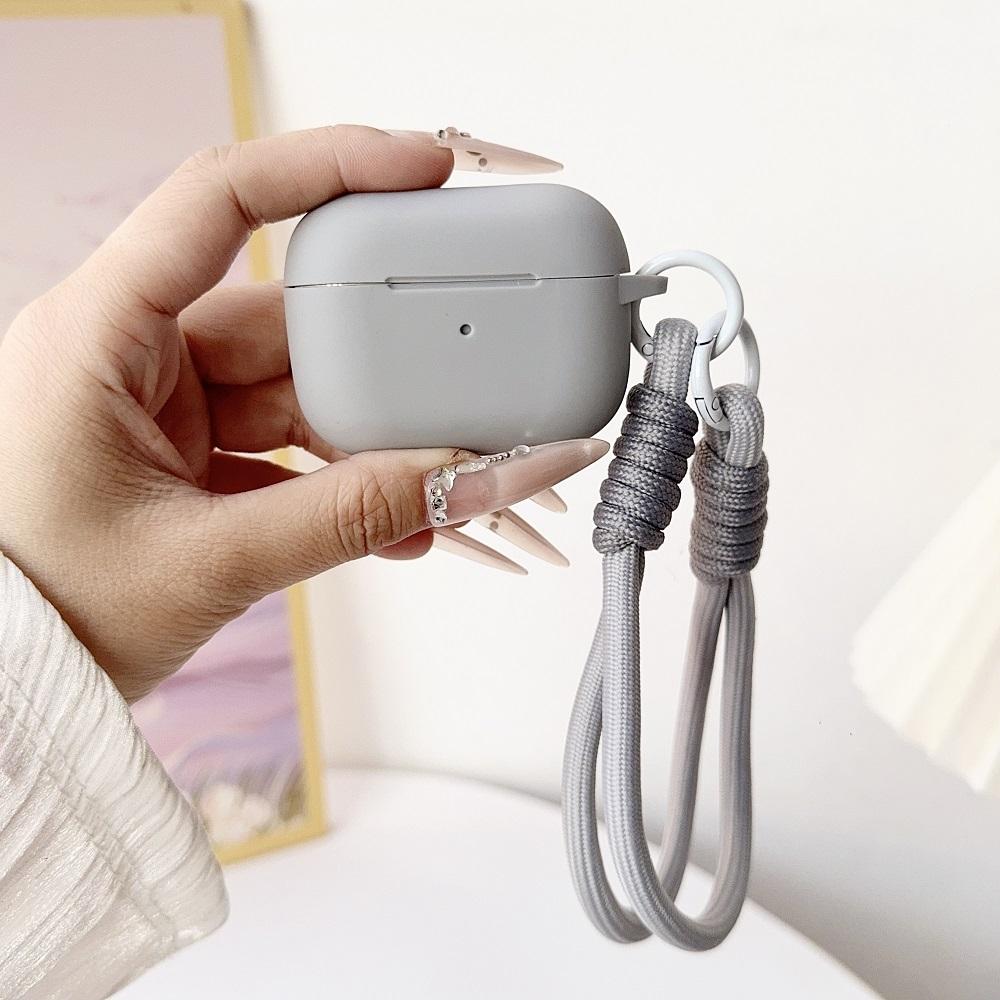 For Airpods 4 Pro 3 Generation Cover Slim Silicone Case Full Protector Cover with Wrist Lanyard for Cute AirPods Pro 2 Case
