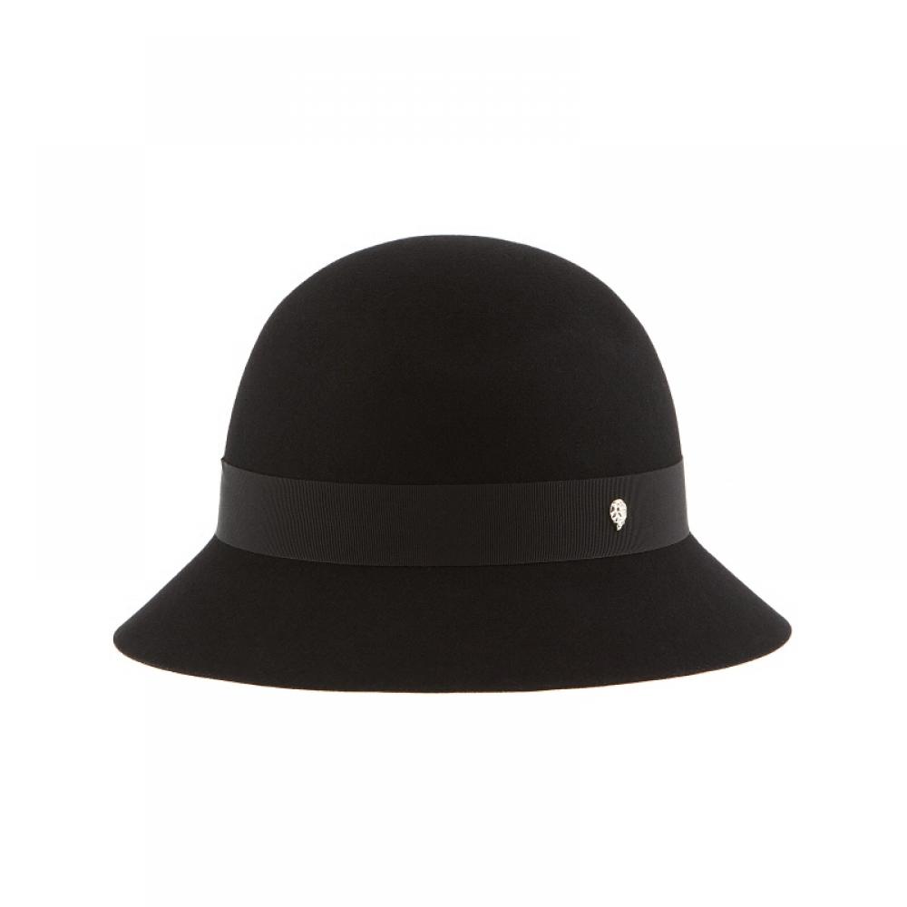 Helen Kaminski Hat51532 Bk Eta Black Ribbon Round Cloche Bucket Hat