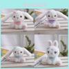 Plush Bunny Keychain With Pp Cotton Filling For Bag Decoration And Collection