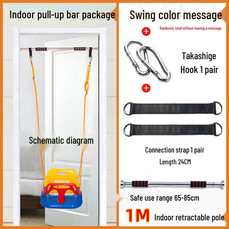 Children's Outdoor/Indoor Hanging Swing Chair with Rope and Single Bar