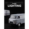 1/18 Russian UAZ TRAVELER BUS Toy Model Off Road Vehicles Alloy Diecast RV Car Models Doors Opened Sound Light Pull Back for Kid