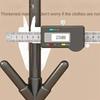 Clothes and Hats Rack Floor To Floor Bedroom Coat Hook Tree Hanger -Multi-hook Floor Vertical Coat Rack with Movable and Conve