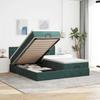 VidaXL Ottoman Bed Frame with Dark Green Mattress 180x200cm Velvet 3312113