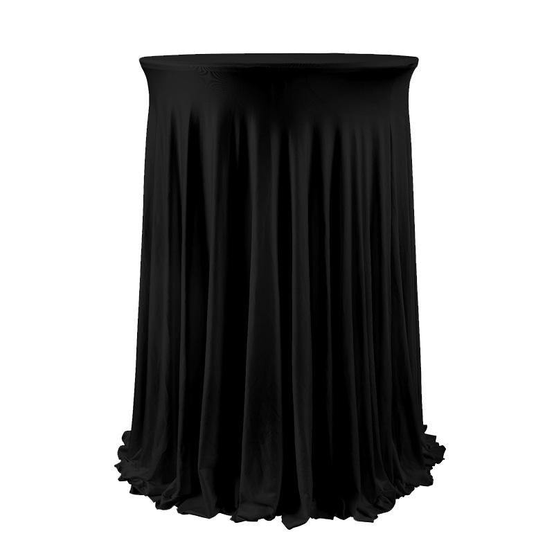 1ks s vlnitým přeložením, ubrus s vysokým horním potahem, sukně na ubrus na koktejl, kulatá 60*110CM