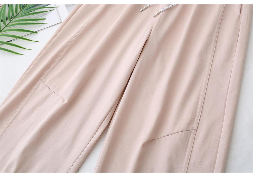 2026 Spring/Summer Plus Size High Waist Cropped Pants - Slimming Elastic Waist Women's Casual Pants
