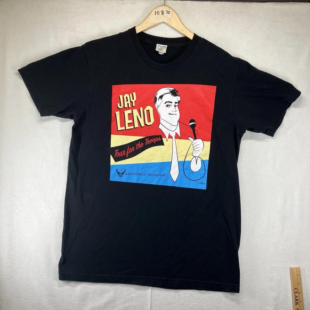 Jay Leno T Shirt Mens Large 2011 Tour For The Troops Military Graphic Black