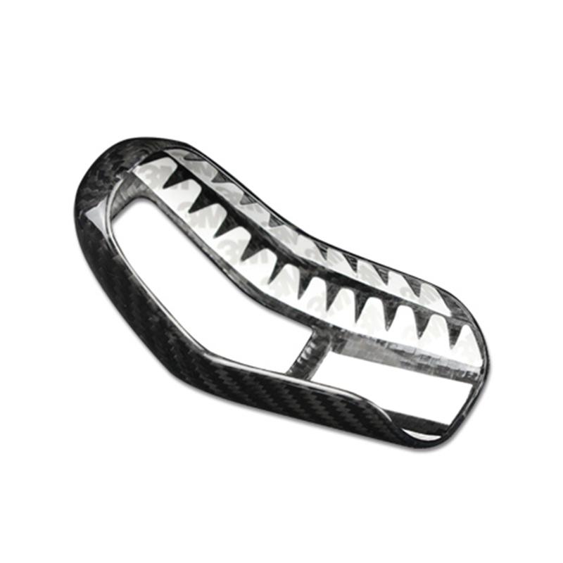 Carbon Fiber Car Gear Shift Knob Cover Trim decorative Sticker For Land Rover Range Rover Sport 2014 2015 2016 2017