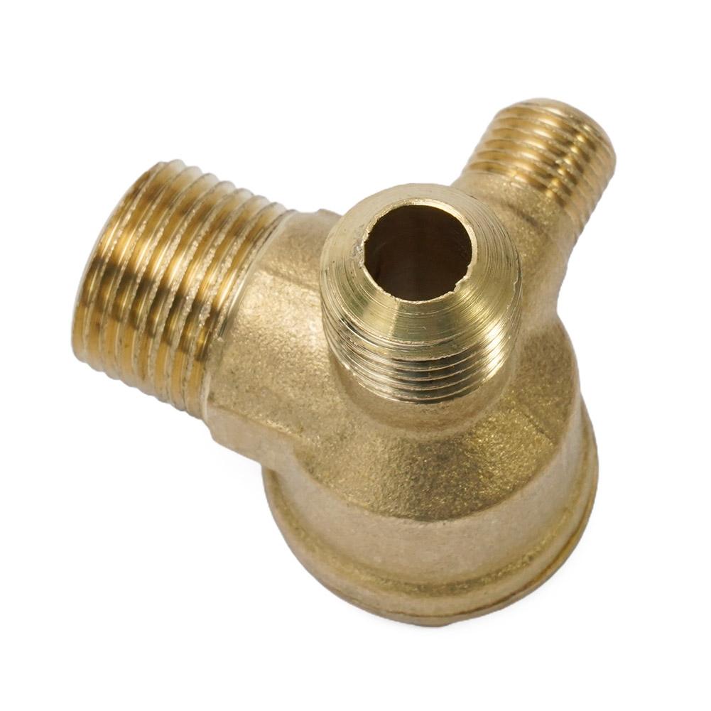 Tubo valvola compressore d'aria Filettatura interna 14mm Lunghezza 280mm Ottone Oro Acciaio Inossidabile Compressore d'aria senza olio