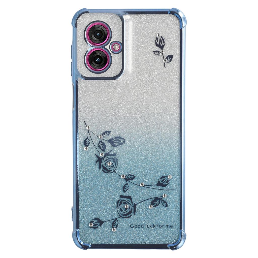 KADEM For Motorola Moto G55 5G Case Flower TPU Flexible Gradient Phone Cover