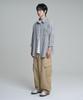 Mubeun Curved Wide Cargo Pants Beige