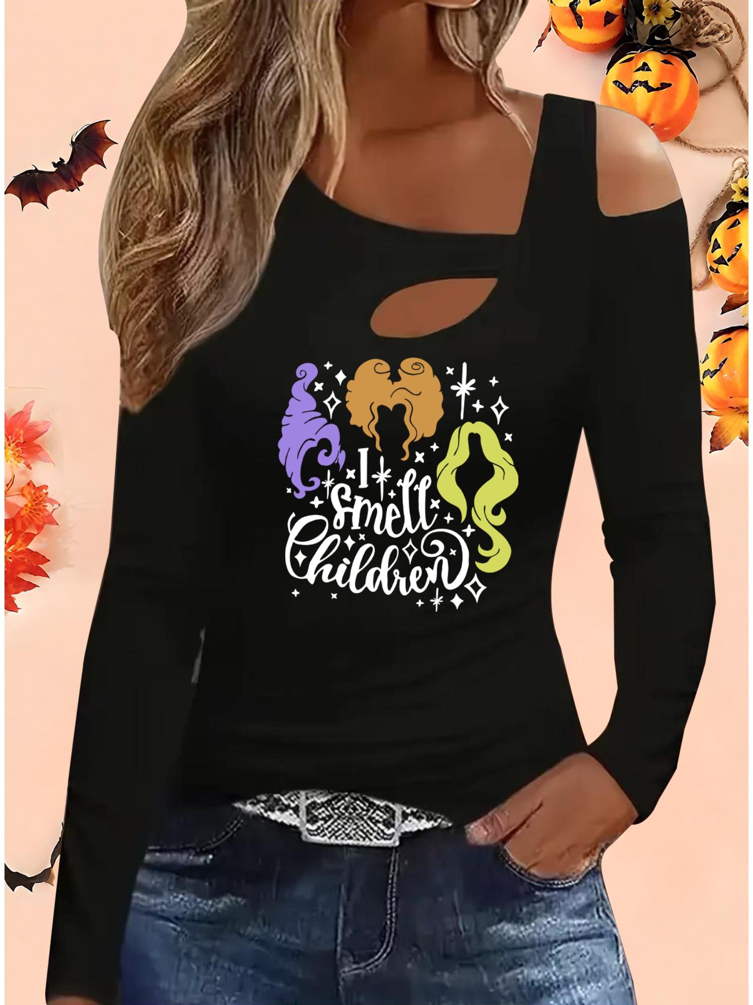 

Модные блузки с живописным принтом, футболки с длинным рукавом, повседневные топы-юбки S чёрный