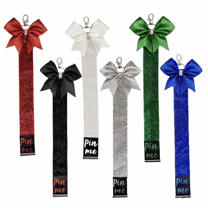 Cheerleader Bow Ribbon Keychain for Backpacks & Sports Bags