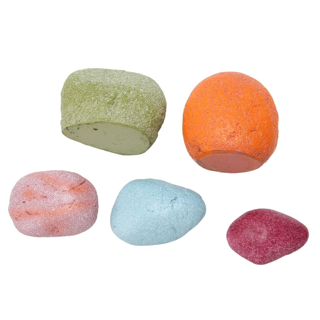 Aquarium Stones 5 Pieces Colorful Aquarium Decorative Stones, Colorful Gravel for Aquarium Rocks Aquarium Pebbles Vase Filler Gemstones Aquarium Rocks