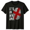 England Flag Fingerprint Its In My DNA Mens T-Shirt Womens Graphic Tee Top