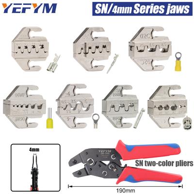 1pcs Jaw SN/4mm Crimping Pliers Powder Alloy  for TAB 2.8 4.8 6.3 C3 XH2.54 2510 Plug Insulation Tube Terminal Tools (jaw Width 4mm/pliers 190mm)