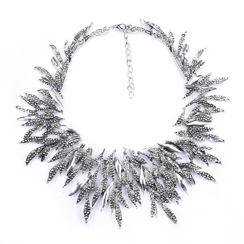 Indian Ethnic Vintage Statement Metal Large Collar Choker Necklace Women Irregular Punk Big Bib Retro Necklace Ladies Jewellery