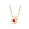 Swarovski Full Blessing Hulu Necklace Women Necklace Red 5539897