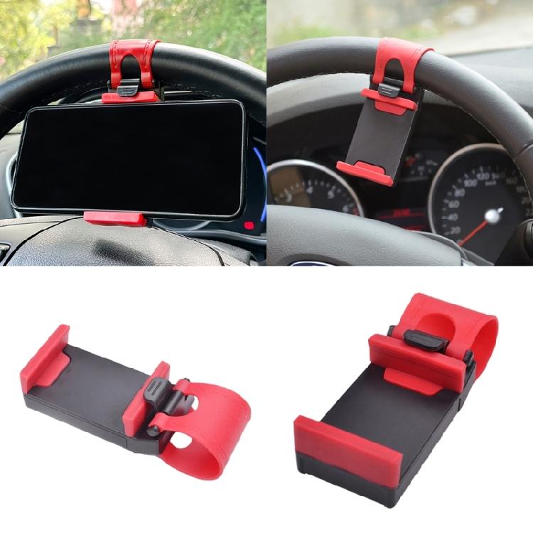 Car Steering Wheel Mobile Holder Car Steering Wheel Phone Clip 105mm for Frequent Drivers Requiring Hands Frees Operate