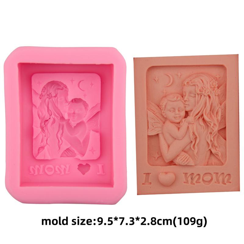 3D Relief Chrysanthemum Silicone Soap Mold Handmade New Moon Flower Bathroom Soap Tool Cake Baking Decoration Craft Supplies