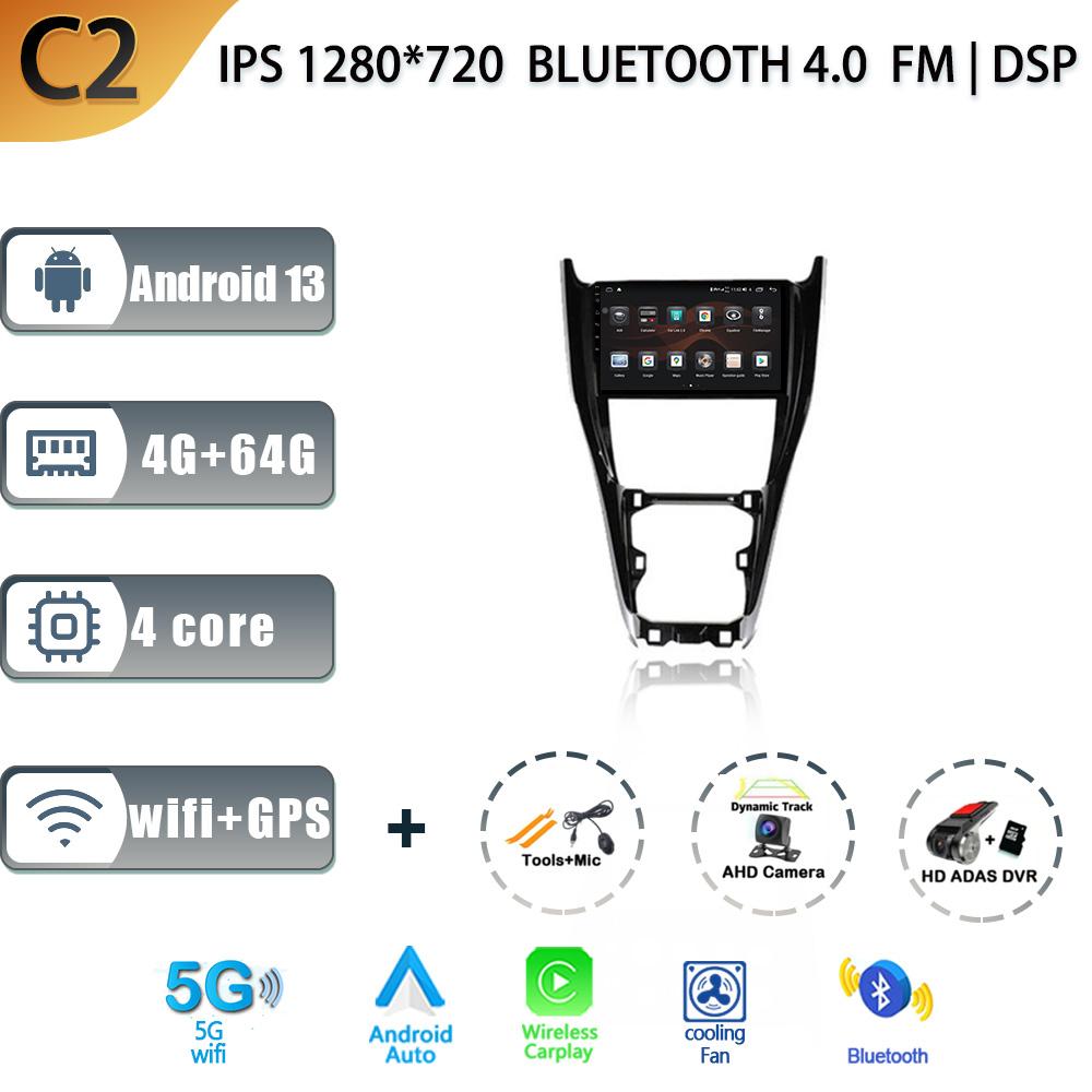 Android 13 For Toyota Harrier XU60 2013 - 2020 Auto Radio Car Multimedia Player Navigation Screen WIFI  Carplay Stereo Head Unit