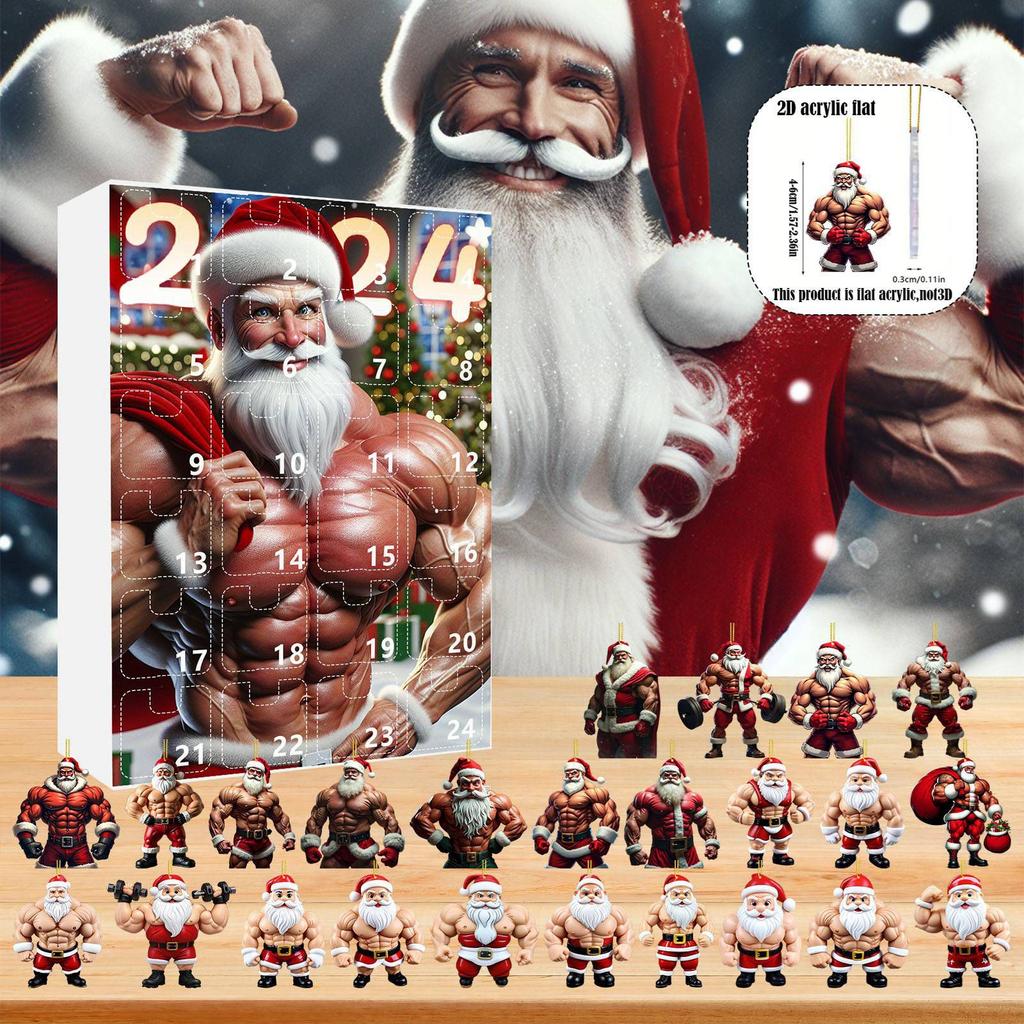 Julekalender 2024 Inneholder 24 Juleakryldekorasjoner Ankomstkalender Nedtelling til jul Med Overraskelsesanheng