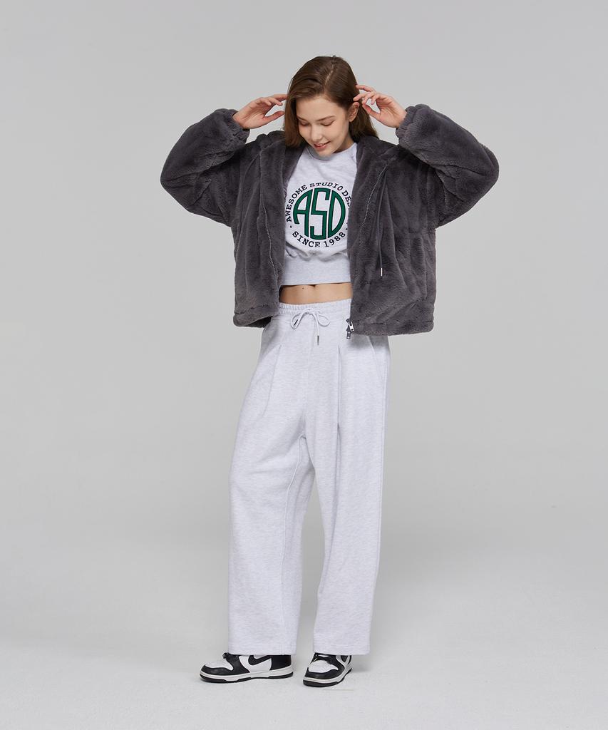 Awesome Studio Women'S Mink Fur Hooded Jumper Charcoal