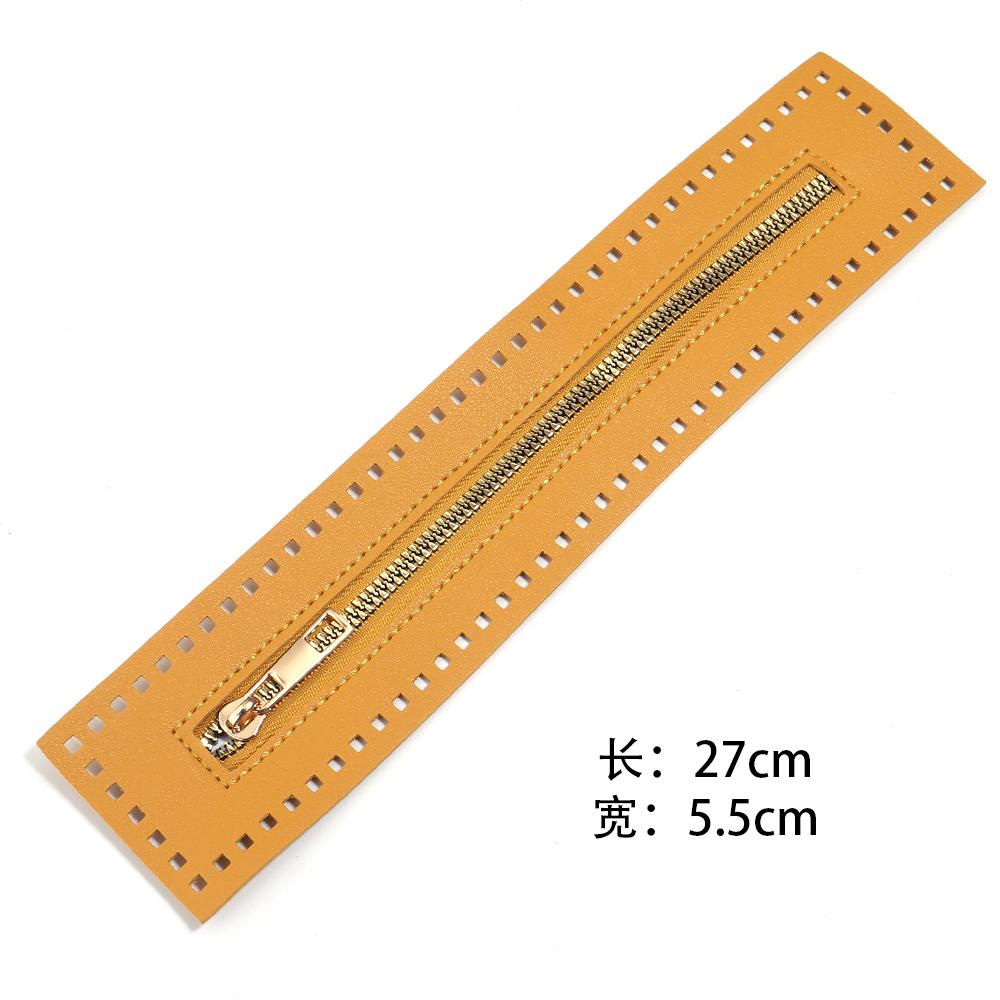 1pc 27cm Long Leather Zipper Practical Soild Zipper For Home Crochet Bags Handbag Hardware Leather Zipper Sewing Accessories