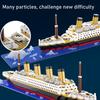 Kleinteiliger Baustein-Bauspielzeug Titanic Riesiger Junge Mädchen Puzzle Kreuzfahrtschiff Ziegelmodell-Bausatz Schreibtisch Geburtstagsgeschenk Kind